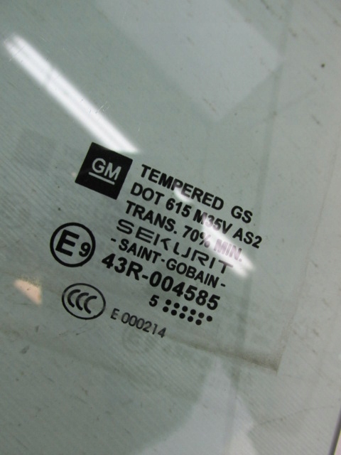 SZYBA DRZWI PRAWY TYŁ CADILLAC CTS I 2005 Producent części Cadillac OE