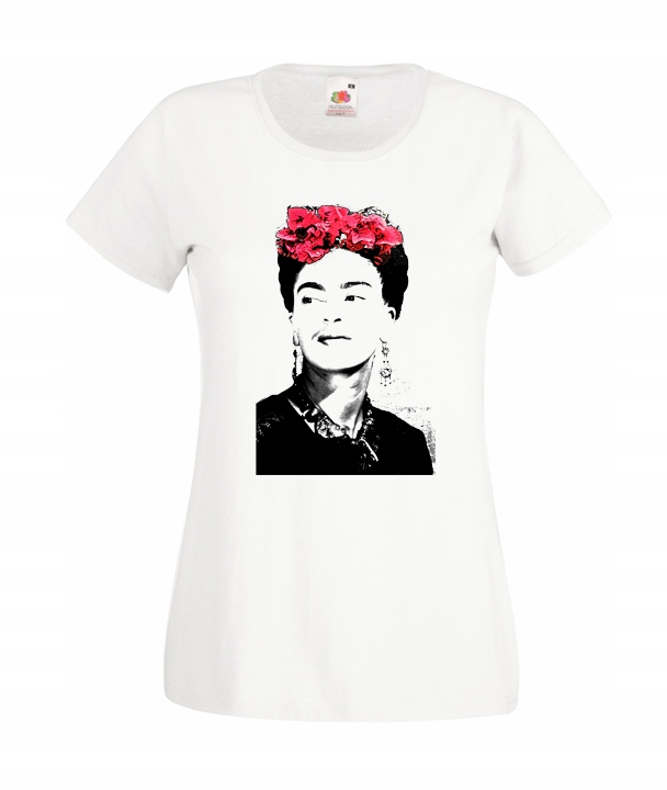 

S Koszulka Damska Frida Kahlo Kwiaty Meksyk Wzór