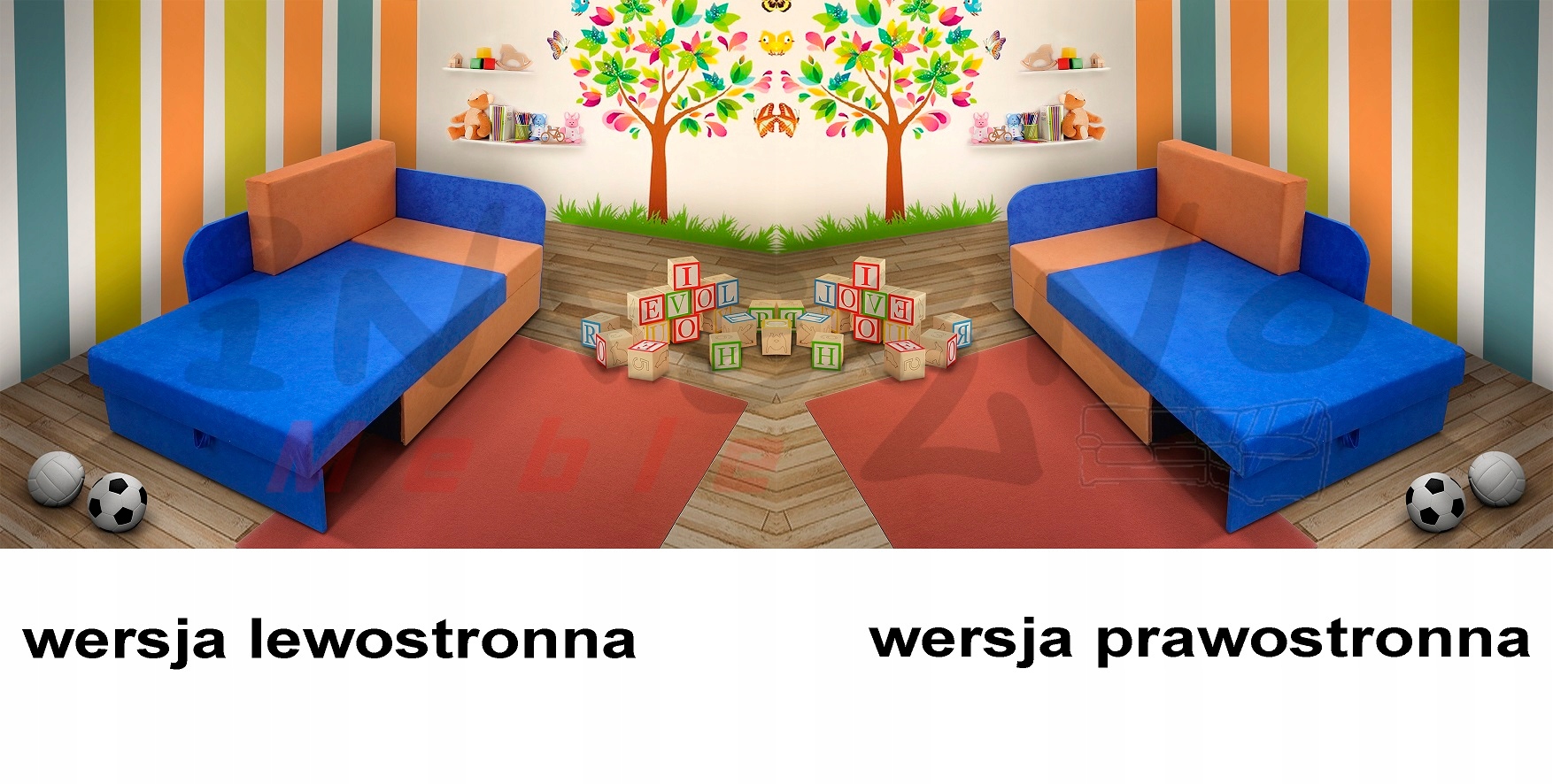 Łóżko dla dziecka, sofa narożna, wiele kolorów! Długość 170 cm