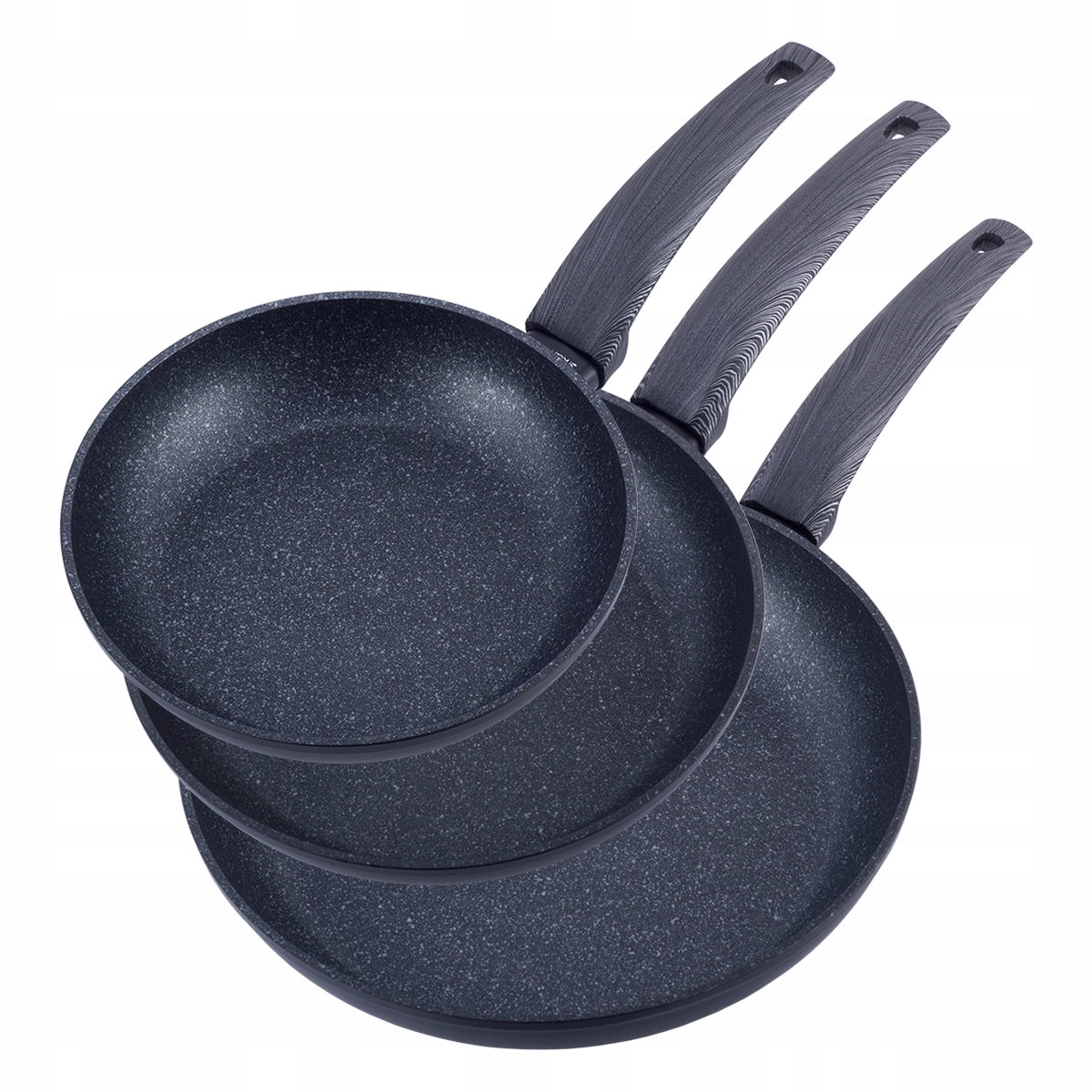 

Zestaw Komplet 3 Patelni Patelnia Indukcja Kamille