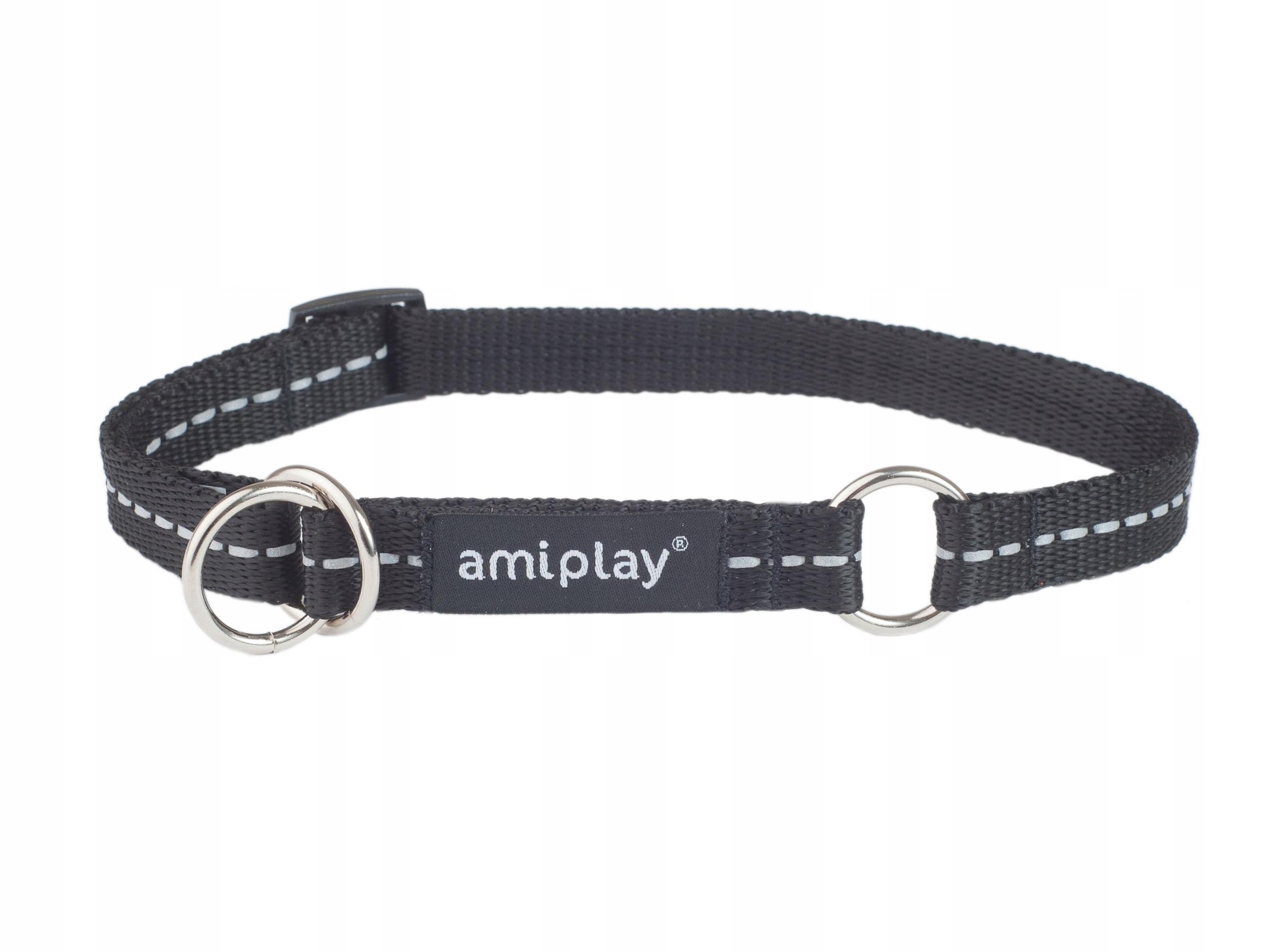 

amiplay Obroża półzaciskowa Reflective M Czarna