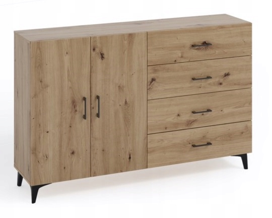 ABS-1 KOMODA ARTISAN OAK DĄB 160 4 szuflady drzwi
