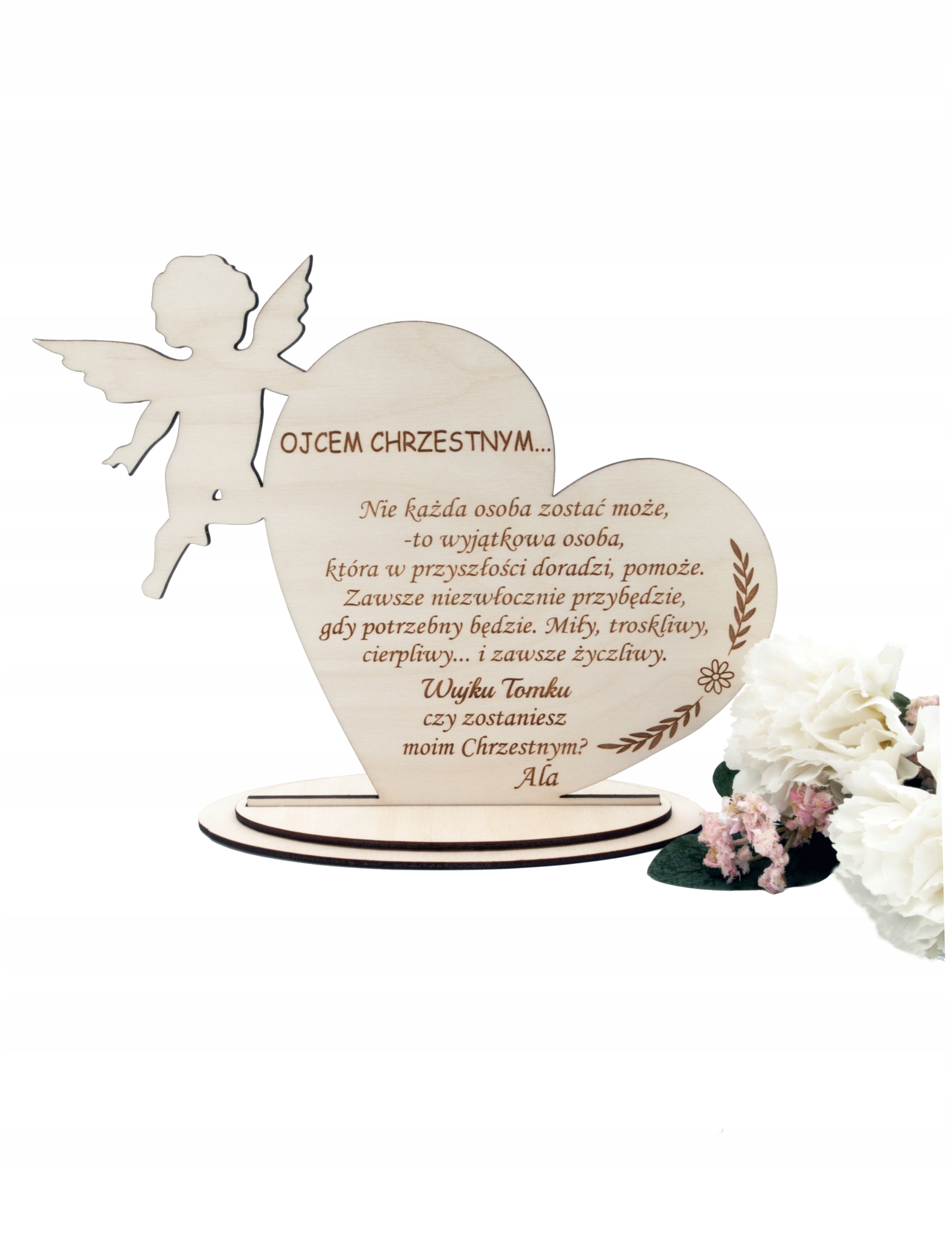 CIOCIU CZY ZOSTANIESZ MOJĄ CHRZESTNĄ chrzest 2 szt Szerokość produktu 18 cm