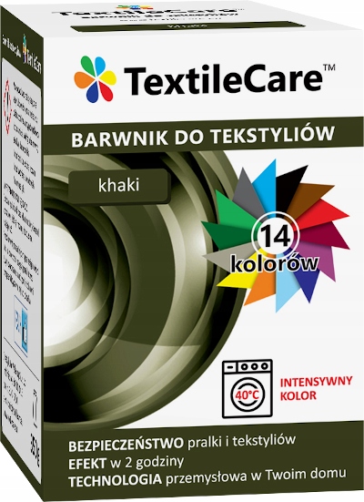 

TextileCare Barwnik Farba 600g Ubrań Tkanin Khaki