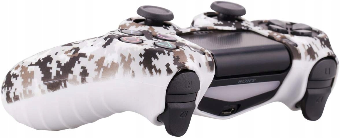 OSŁONA SILIKON ETUI NAKŁADKA SILIKONOWA PADA PS4 PRO SLIM Białe Pixele Marka WeLoveGames