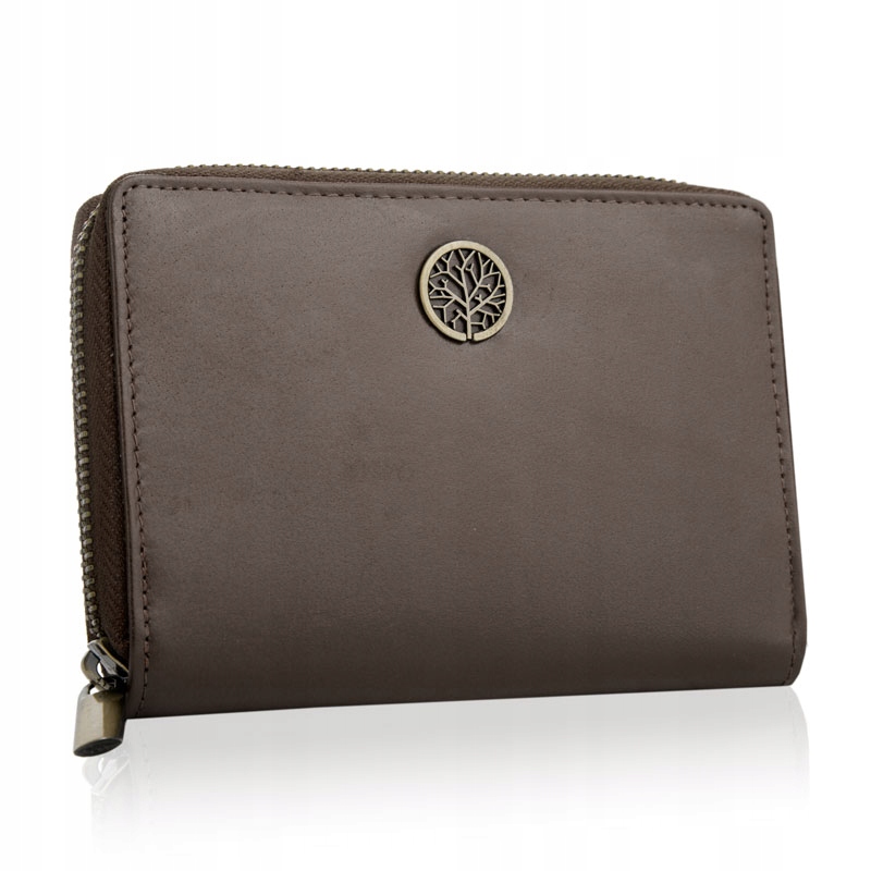 

Betlewski portfel skórzany damski suwak mały Rfid