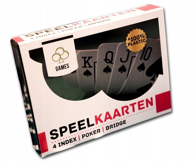 

2 x Karty Do Gry 100% Plastik Poker Brydż Etui