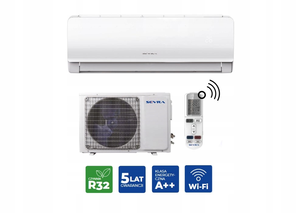 Klimatyzator SEVRA Comfort 2.6kW R32 A++ Wi-Fi Marka Sevra