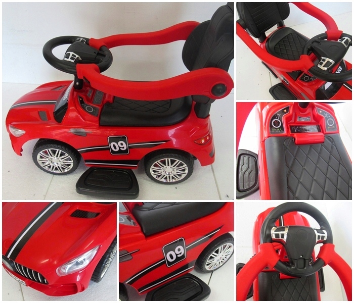 Jeździk J7 PCHACZ+Muzyka Pojazd dla dzieci Kolor Czerwony