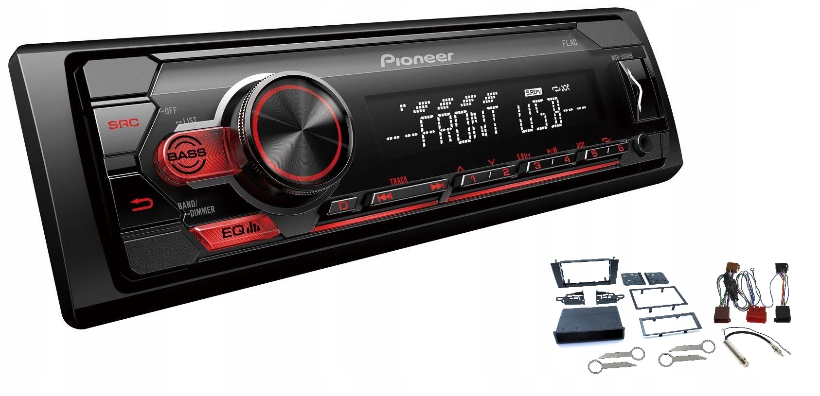 Pioneer MVH-S110UB Rádio Aux Usb Rámček Audi A3 8P