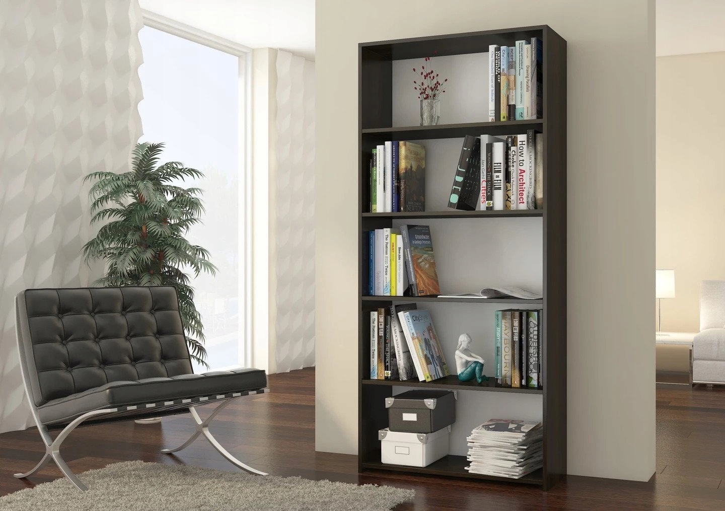 REGAŁ 80CM PÓŁKA SZAFKA KSIĄŻKI SEGREGATORY WENGE Marka Mobene