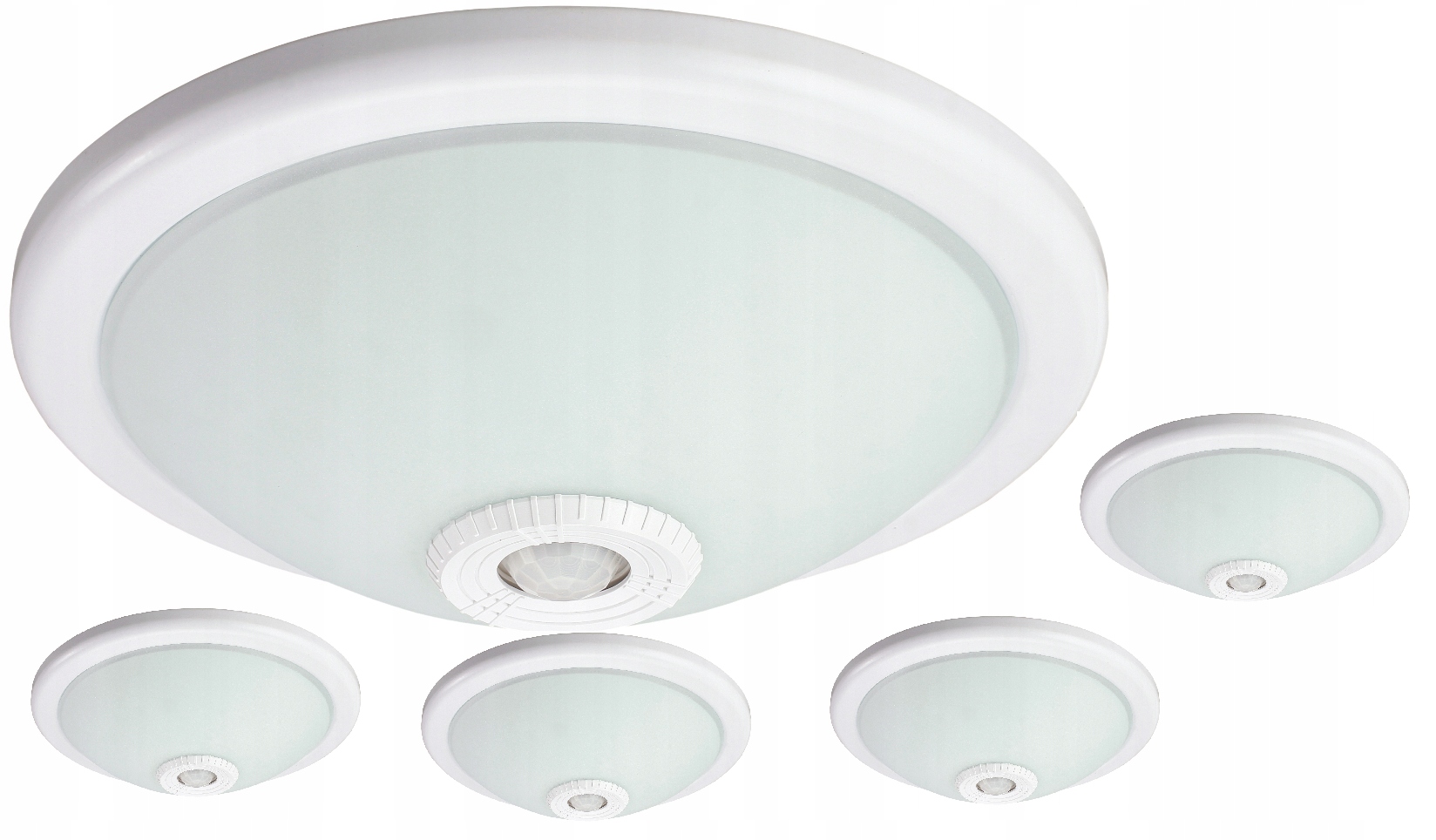 PLAFON 2xE27 do LED z czujnikiem ruchu i zmierzchu x 5 sztuk