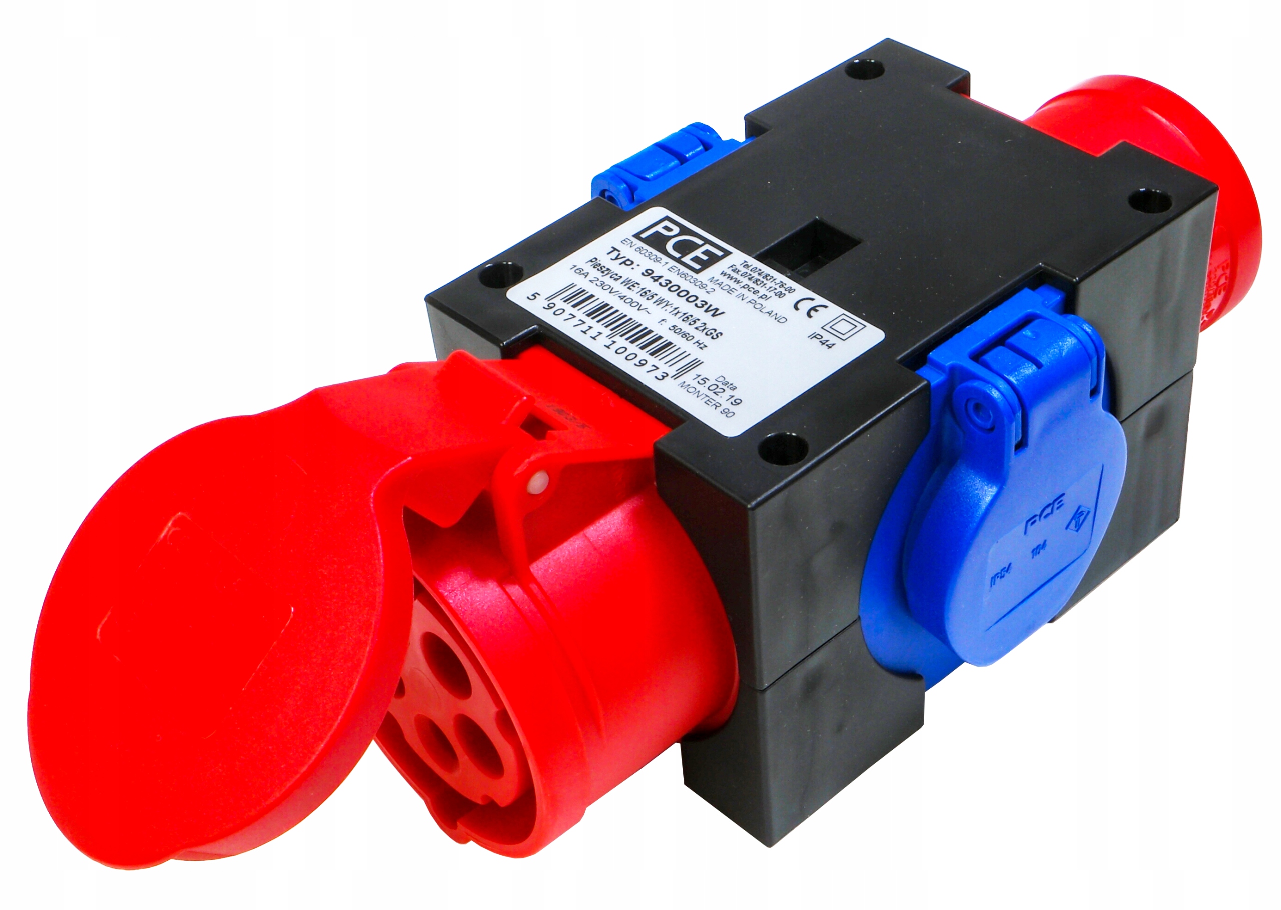 adaptér silová zásuvka 5P 16A adaptér 230V