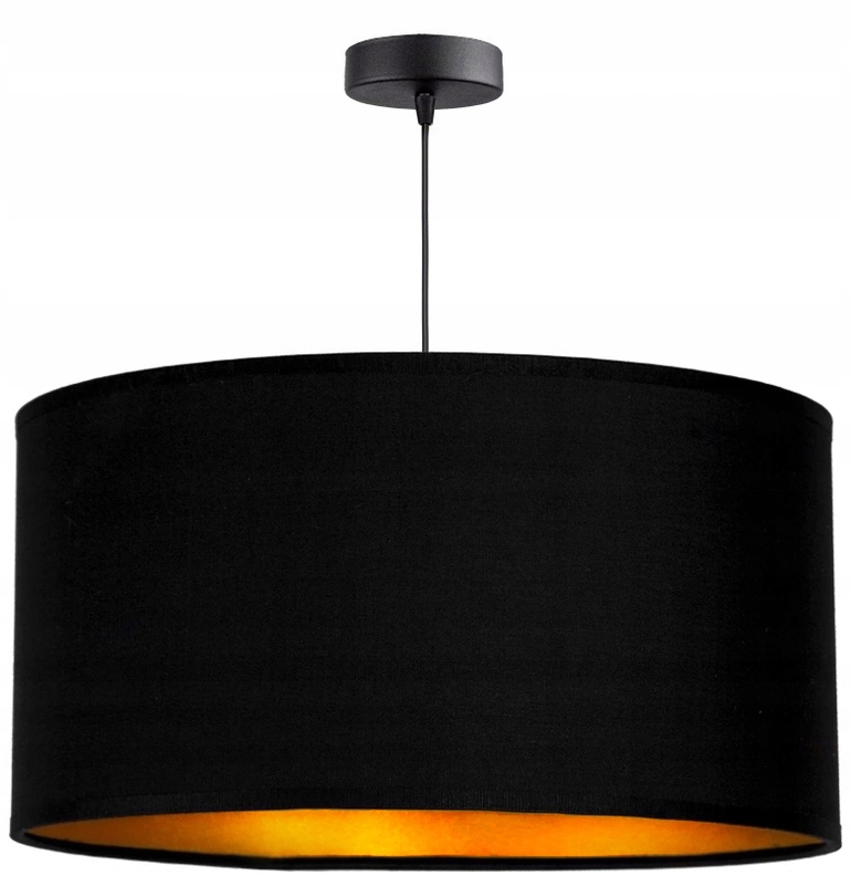 

Lampa Wisząca Sufitowa Żyrandol Złota Abażur Led