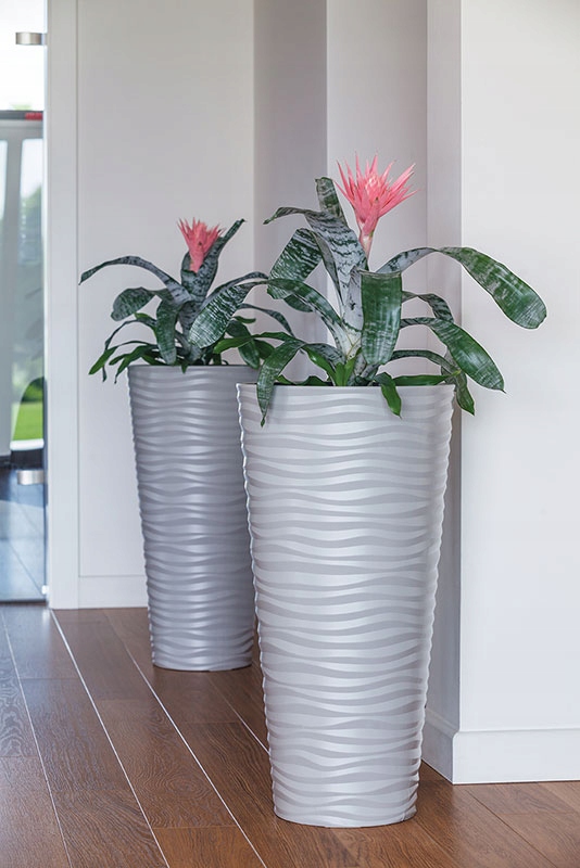 Doniczka okrągła Sahara Dunes Slim 30 | Czarny — 10