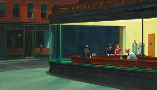

Rep Edward Hopper Nocne marki 100x55 Obraz Płótno