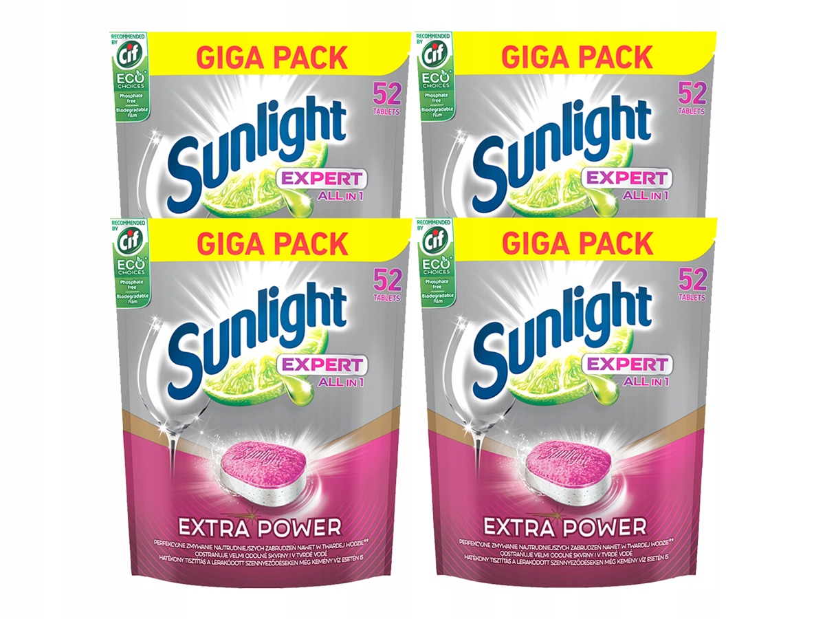 

Sunlight Extra Power tabletki do zmywarki 208 szt