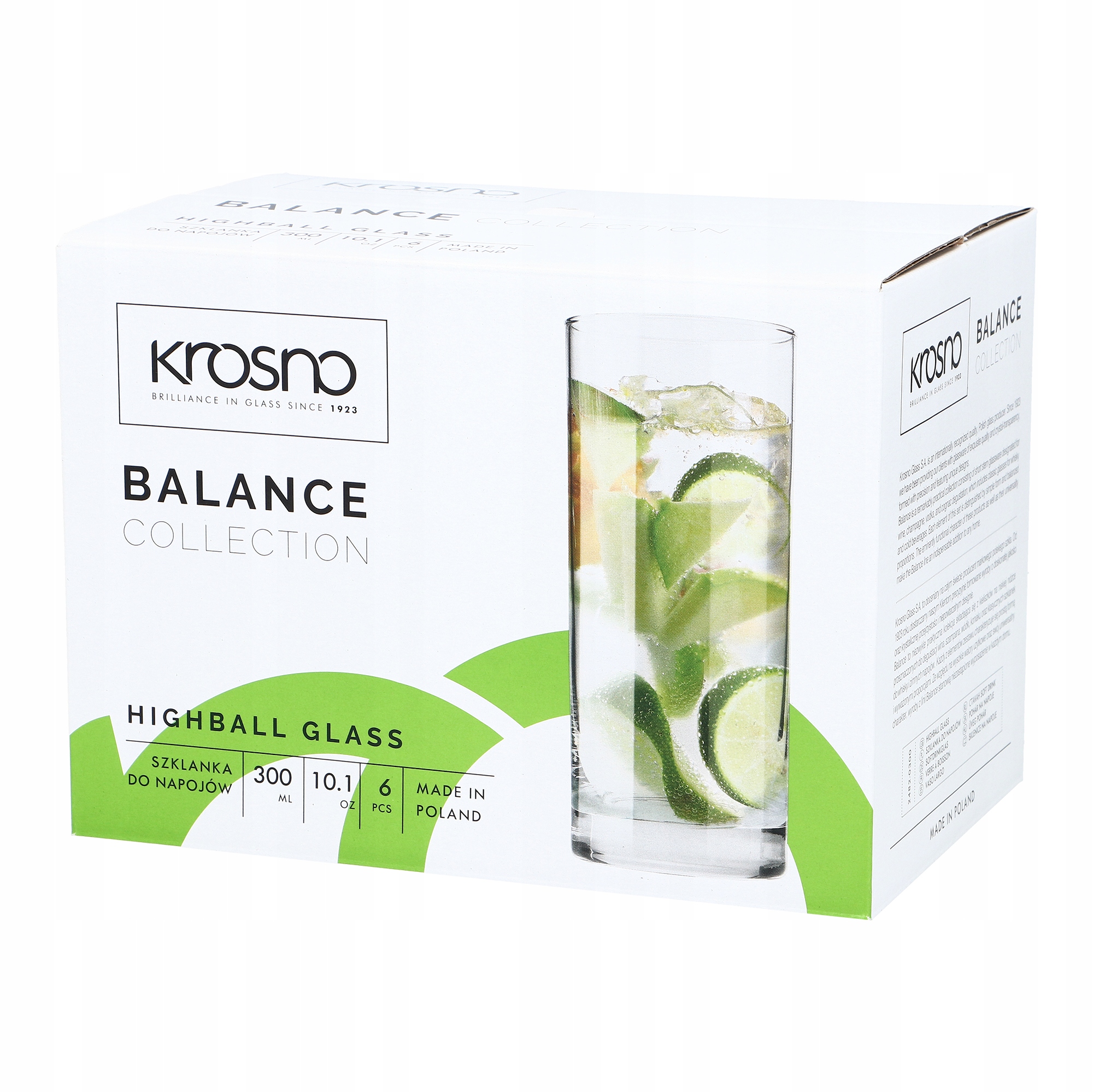 

Szklanki long drink 300ml 6szt. Balance Krosno