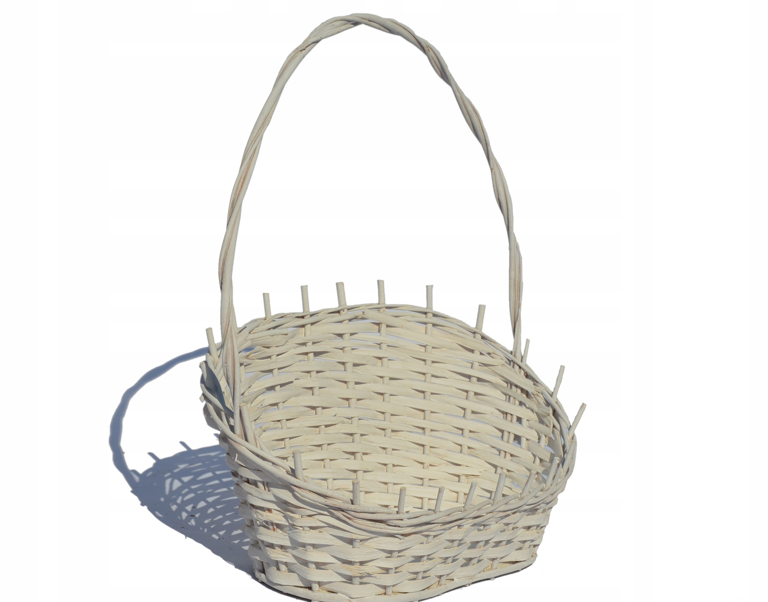 

Biały kosz na podziękowanie, kosz delikatesowy L