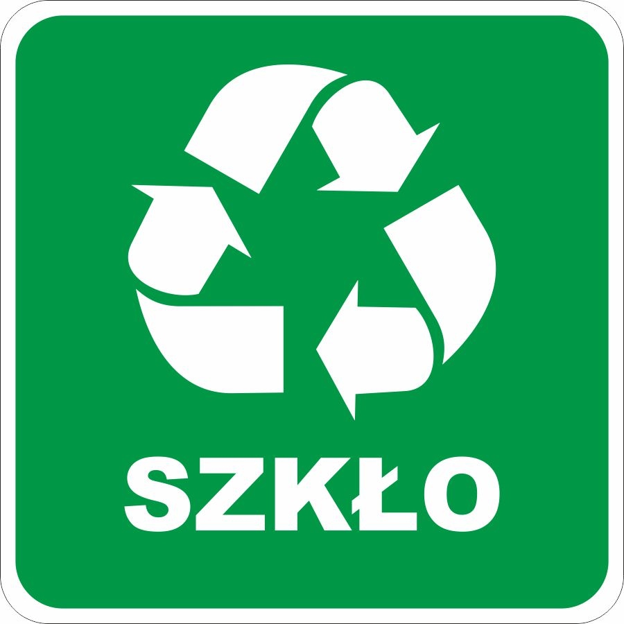 

Naklejka segregacja śmieci odpady szkło 10x10