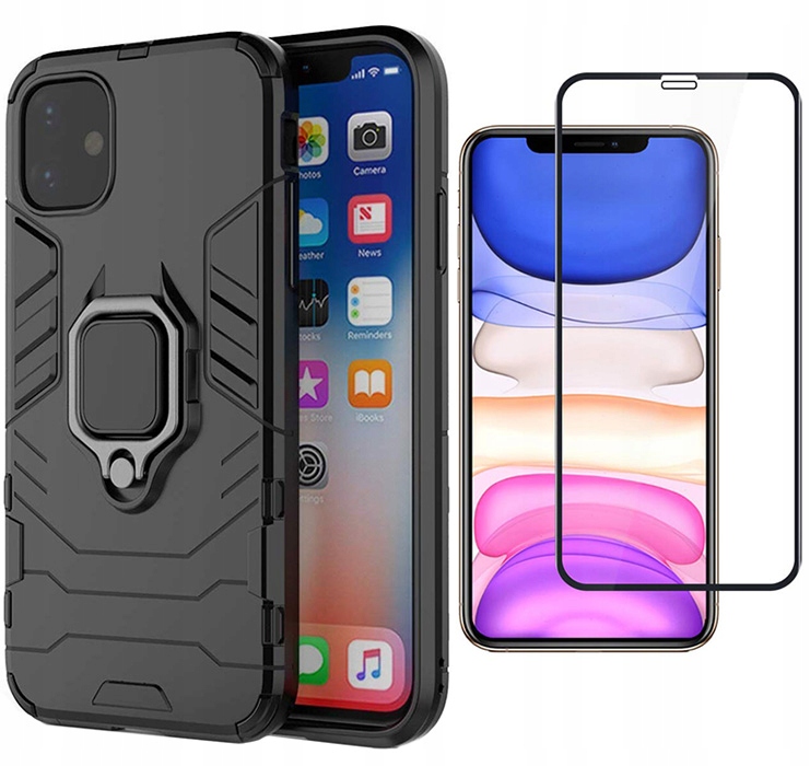 

Etui Case X-ring Pancerne Do Iphone 11 + Szkło