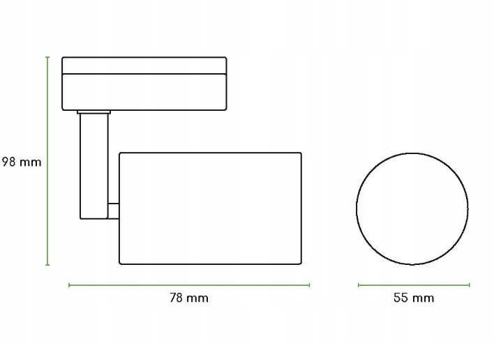 SZYNOPRZEWÓD 1M ZESTAW 2 LAMP NA WYMIENNE ŹRÓDŁO Rodzaj gwintu GU10