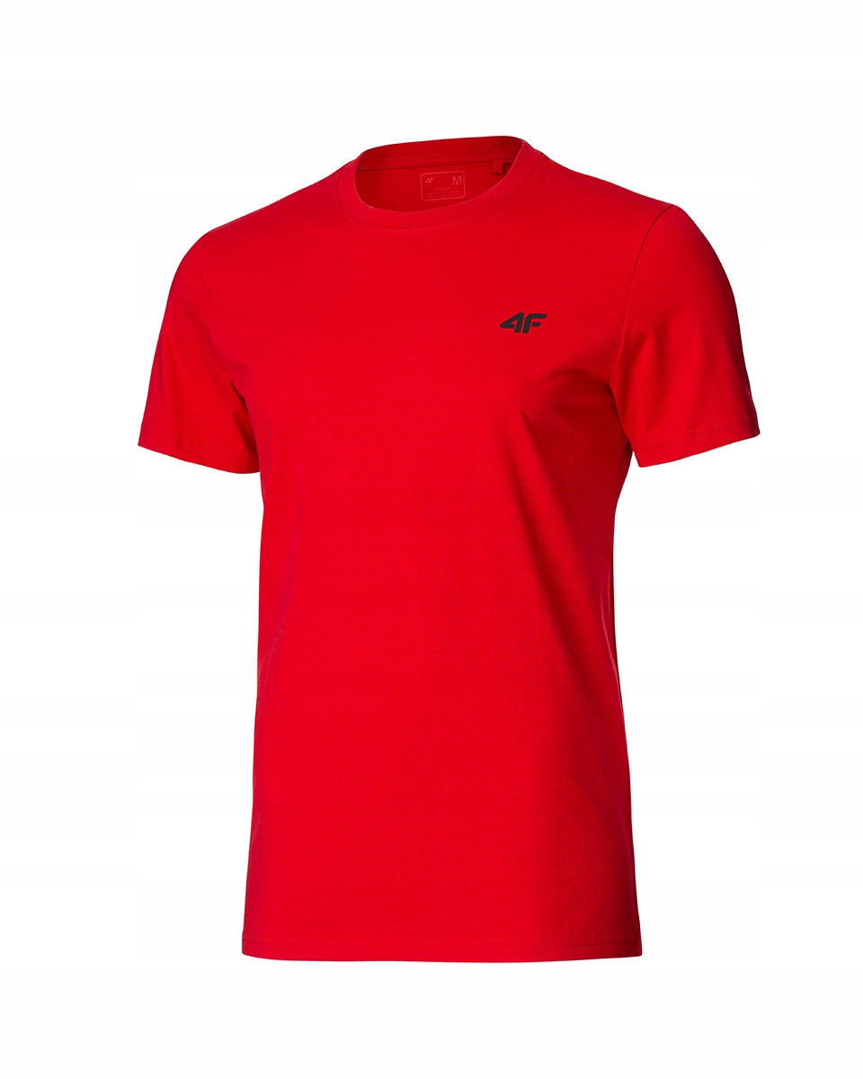 

4F T-shirt Koszulka Męska TSM003 Bawełna Czerwona