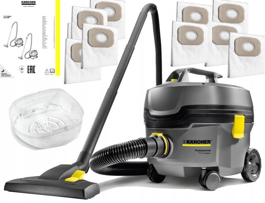 

Karcher Mocny Odkurzacz profesjonalny T 7/1 +worki