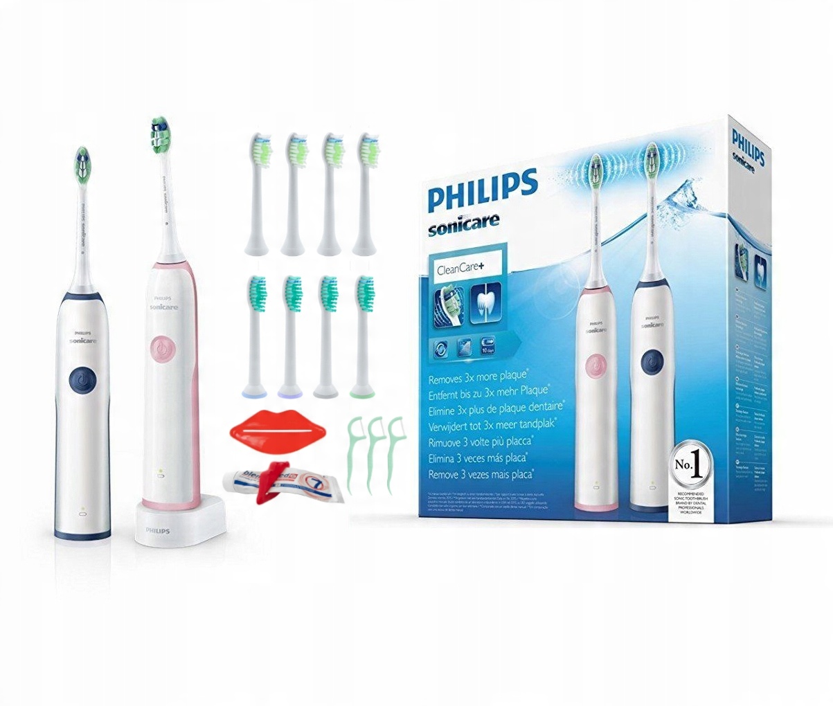 

2X Szczoteczka Soniczna Philips Dwupak 10 Końcówek