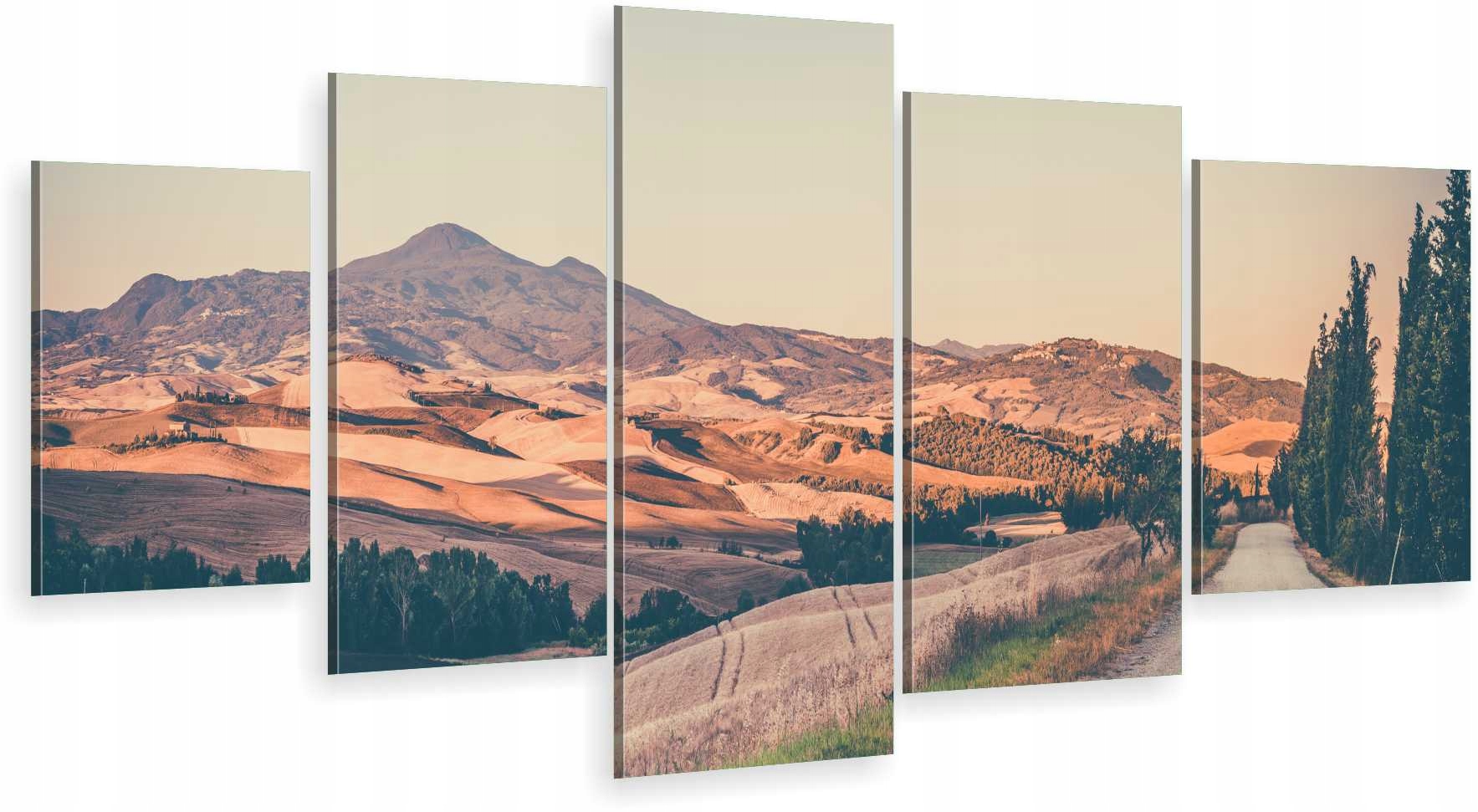 

Tryptyk 5-CZĘŚCI Na Ścianę Toskania Włochy 800 Wz