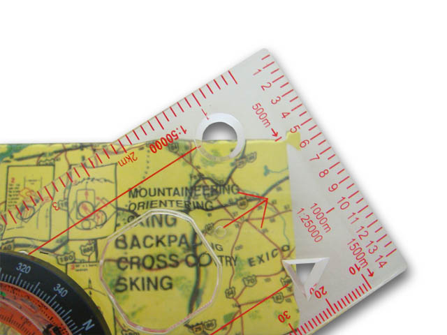 KOMPAS MAPOWY Z PODZIAŁKĄ MAPNIK KP008 LUPA Model Mapnik