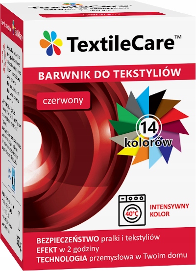 

TextileCare Barwnik Farba 600g Ubrań Czerwony