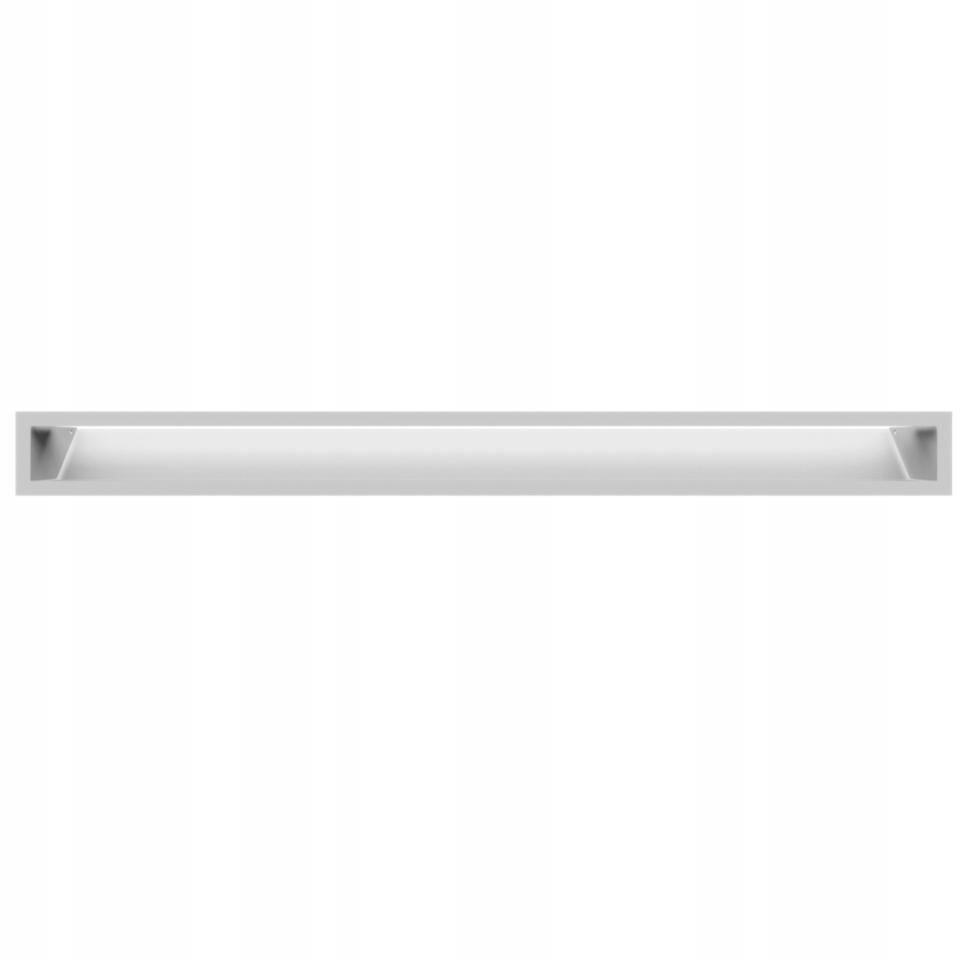 Ventilační Krbová Mřížka Luft do krbu 90x1000 bílá 9x100 kovová