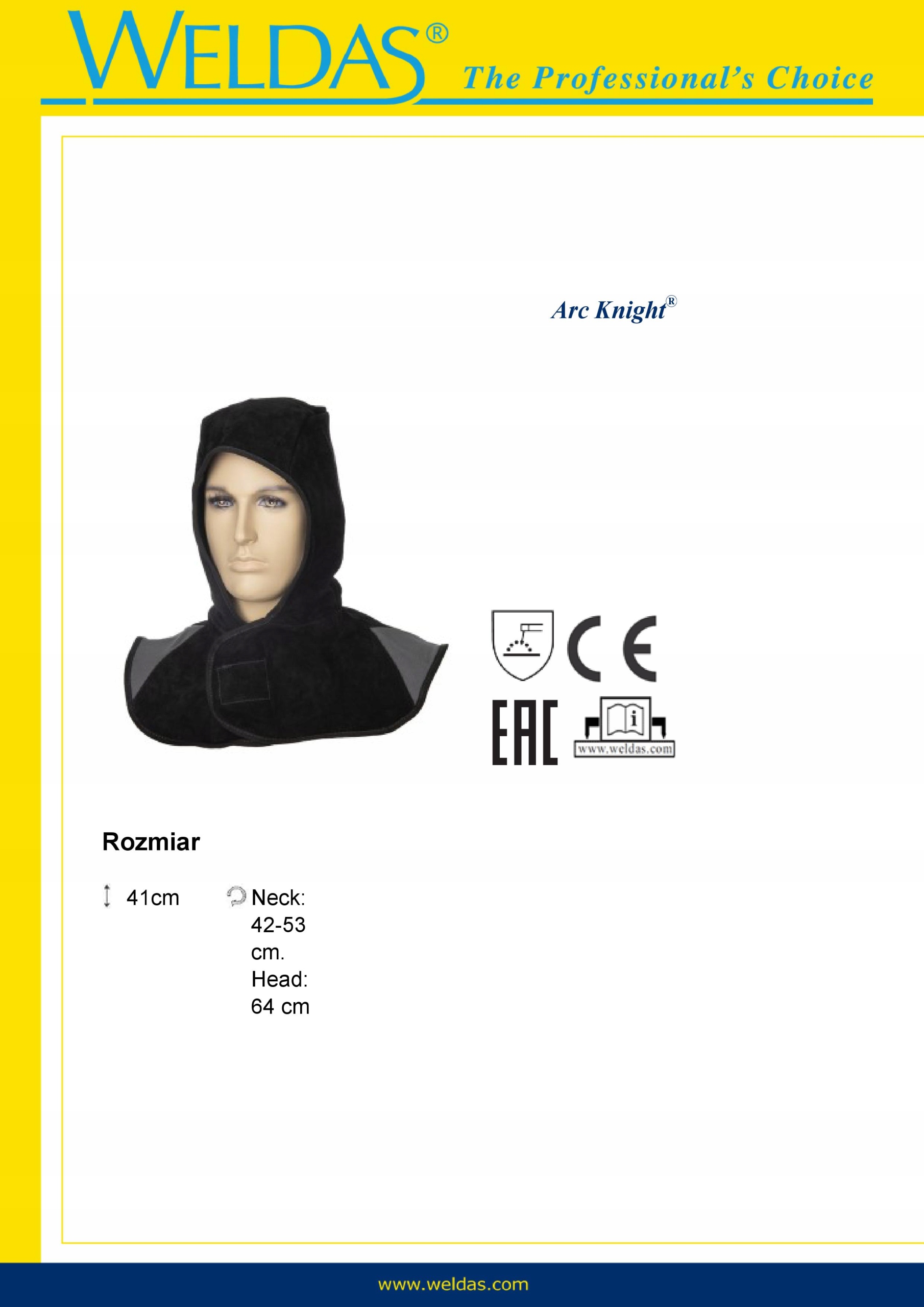 KAPTUR SPAWALNICZY DWOINA BYDLĘCA WELDAS 23-6630L Kod producenta 23-6630