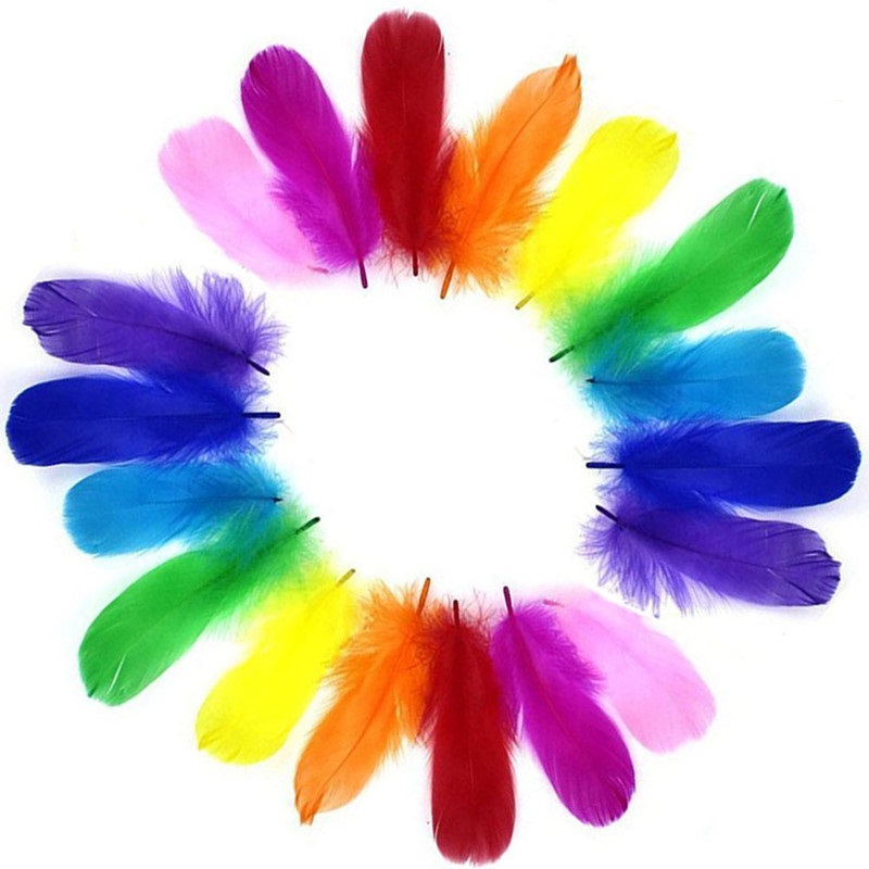 

Pióro Piórko Piórka Dekoracyjne Kolorowe 190 Szt