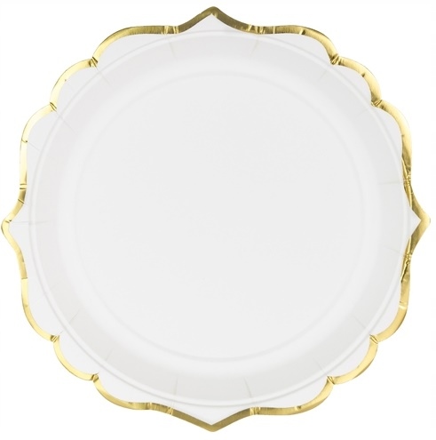 

talerzyki jednorazowe Złoto na Komunie