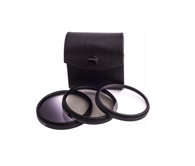 ZESTAW FILTRÓW 5w1 49mm CPL UV SZARY połówkowy