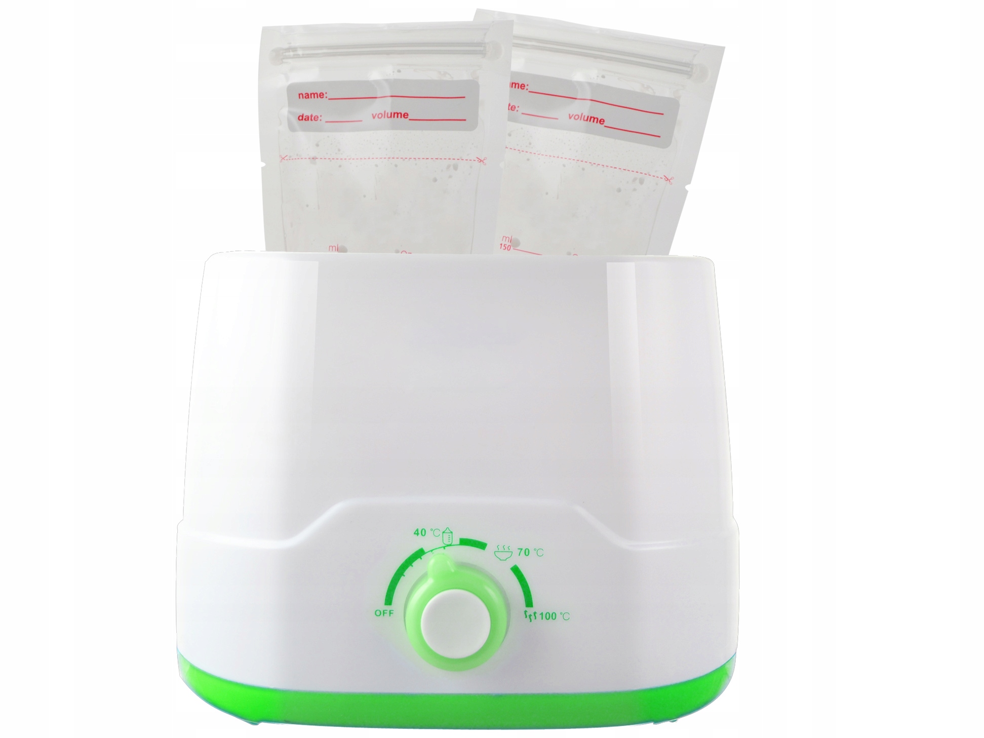 PODGRZEWACZ NA 2 BUTELKI, STERYLIZATOR BLIŹNIAK UTRZYMUJE STAŁĄ TEMPERATURĘ Kod producenta SBC-204