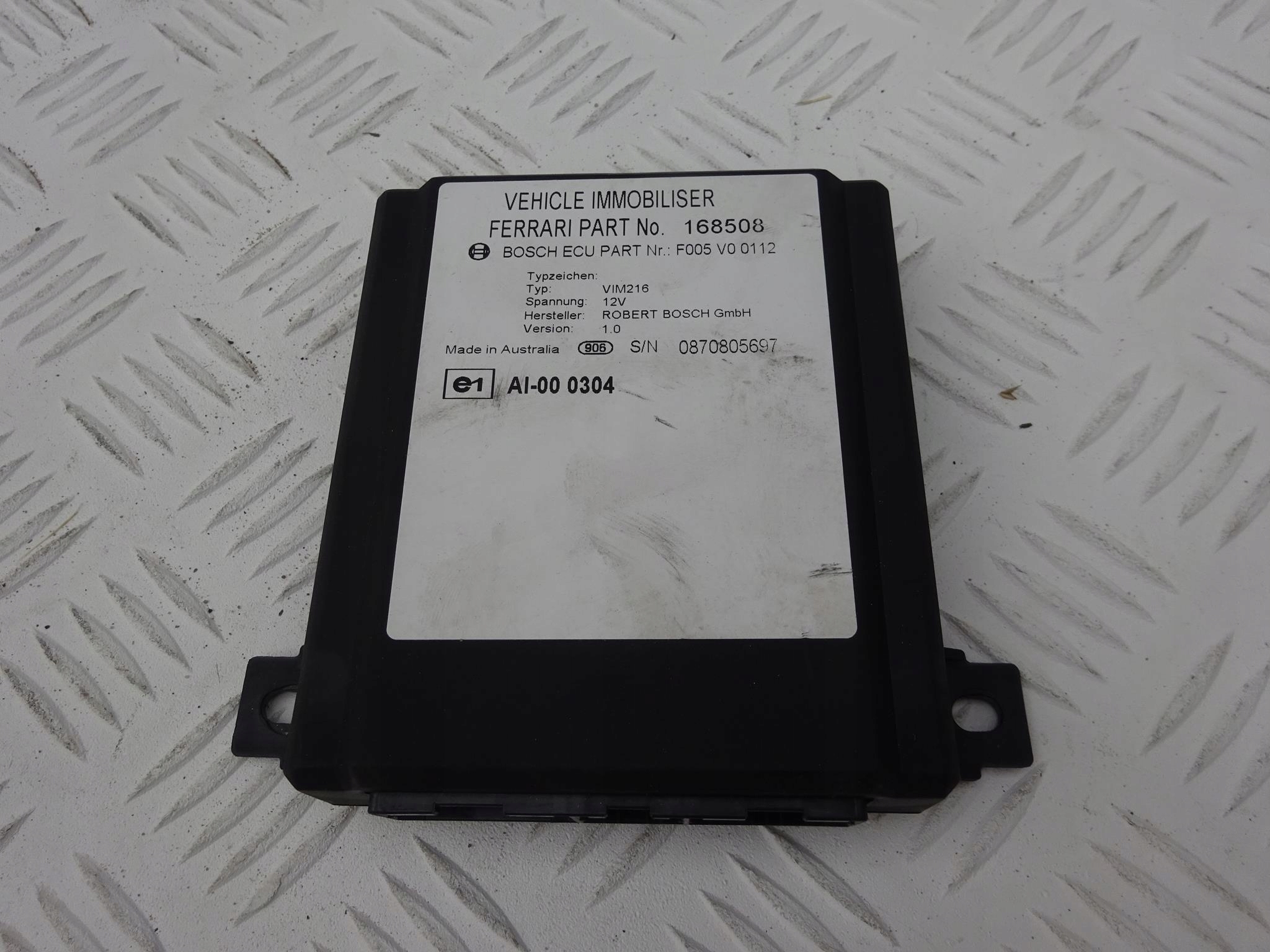 FERRARI 360 550 575 module control unit 168508 alarm