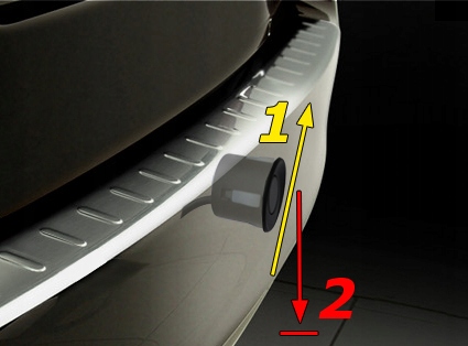 CZUJNIKI COFANIA PARKOWANIA RTX PRZOD TYL SLIM LED Sensor inside diameter 22 mm