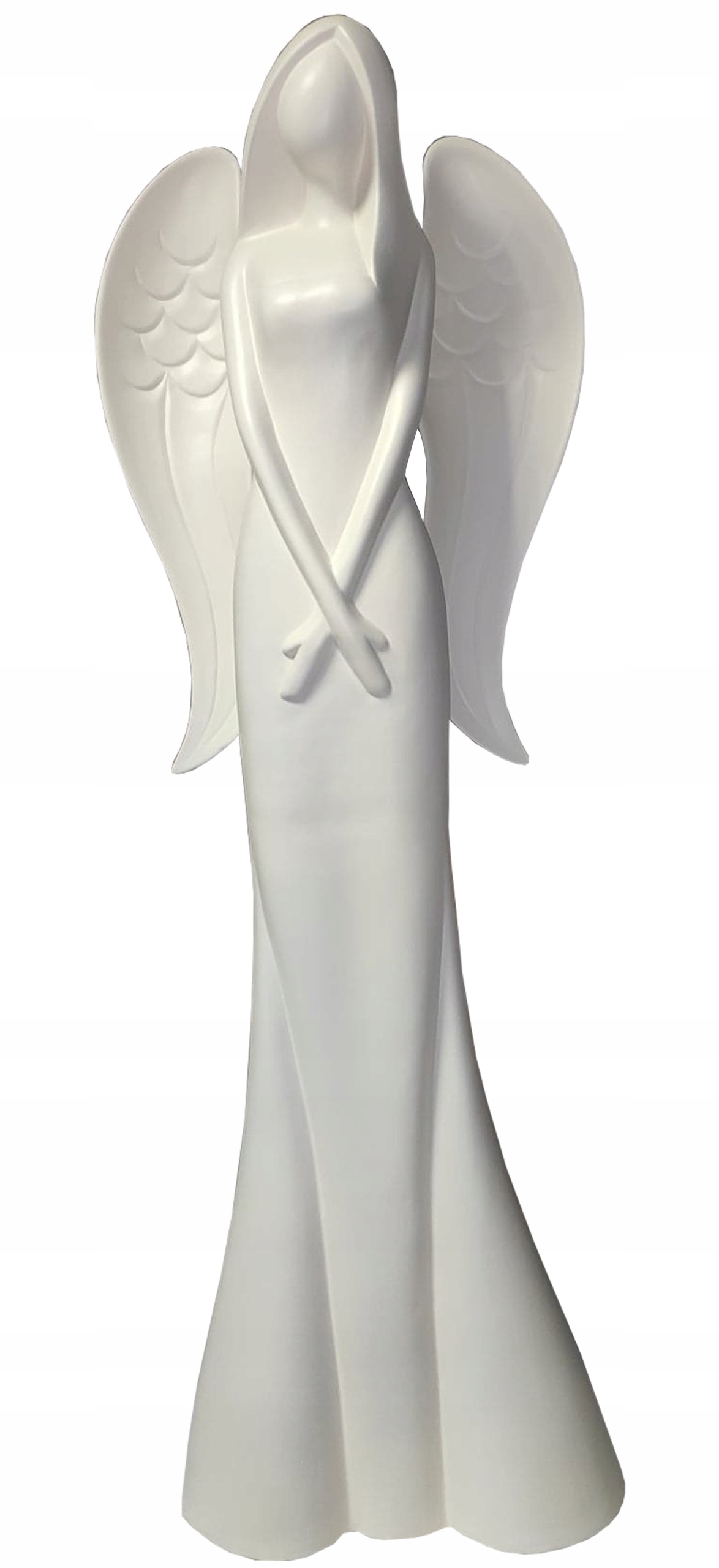 FIGURKA ANIOŁ DEKORACJA BIAŁY WYSTRÓJ OZDOBA 58 CM