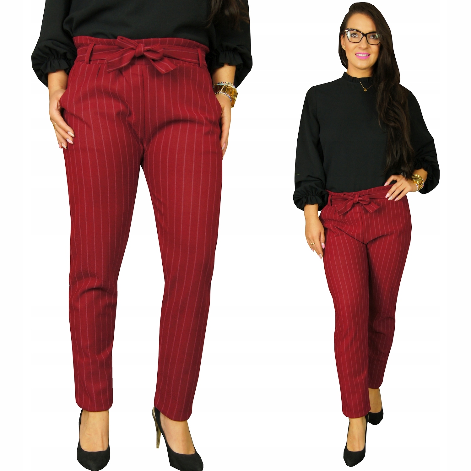 

Spodnie Cygaretki Casual Kolory Eleganckie, L/XL