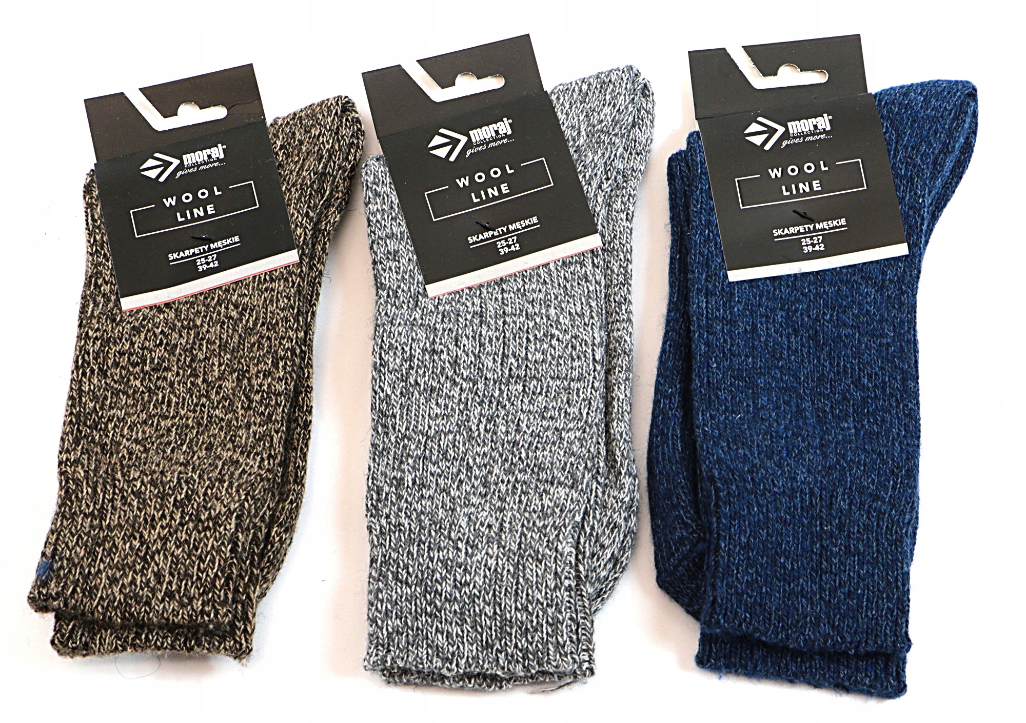 

3X Wełniane Skarpety 43-45 Męskie skarpetki wełna