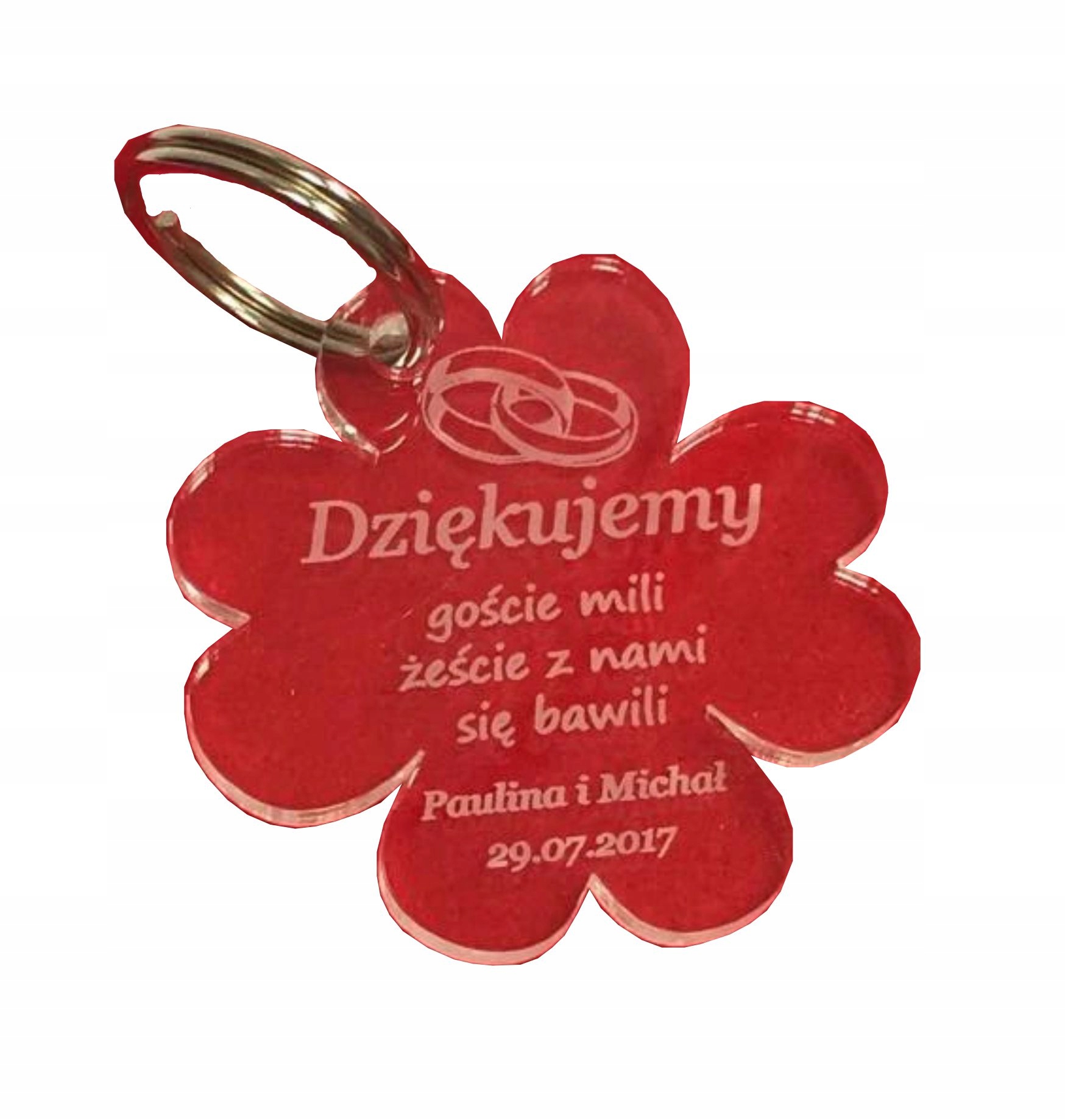 

Brelok podziękowanie dla gości ślub pamiątka