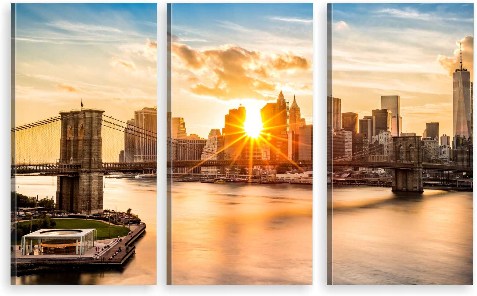 

Tryptyk Obraz Na Ścianę Nowy York Zachód Słońca