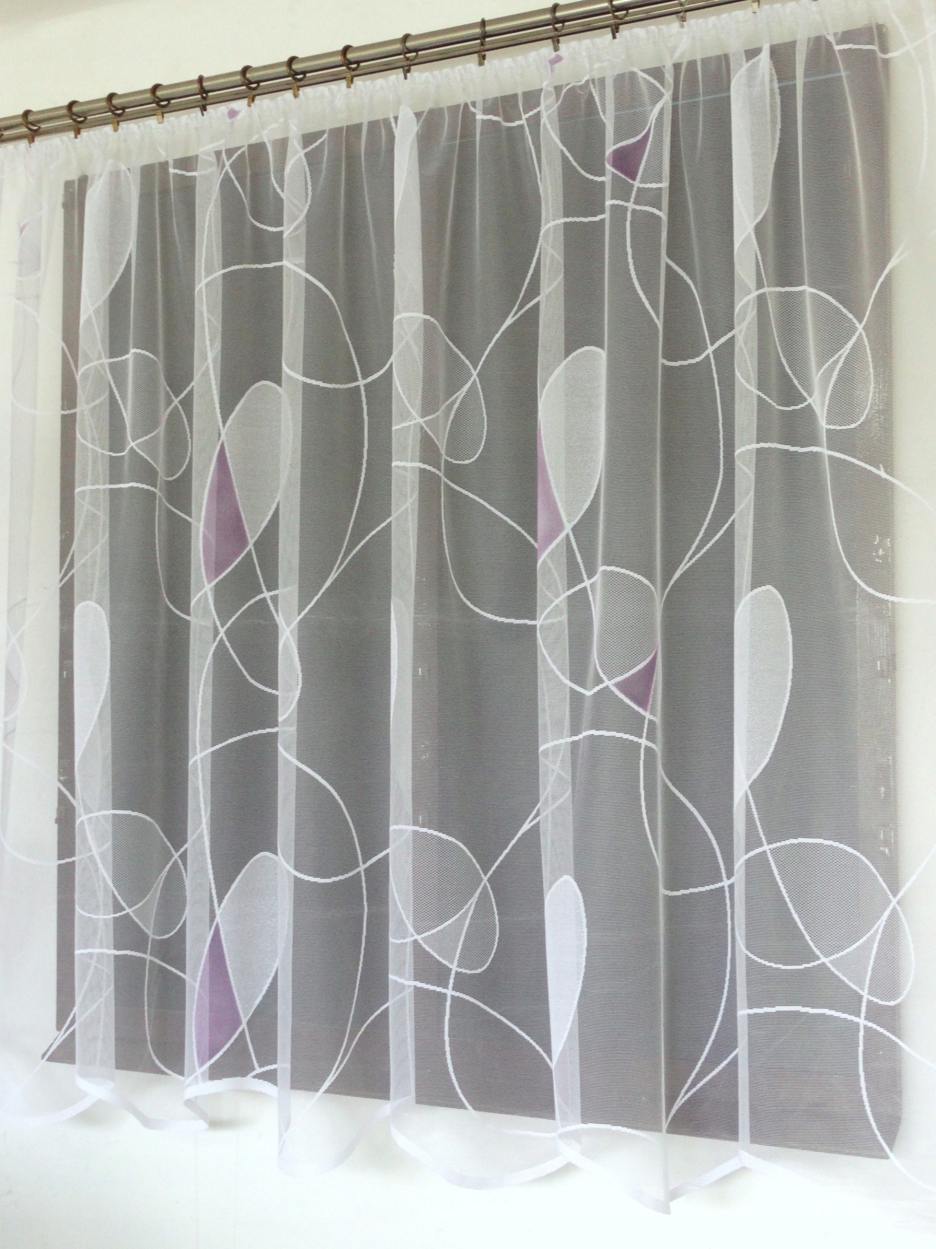 Mg Záclona 549 bílá vřesová 500X160 cm Hotová Obšitá Bt