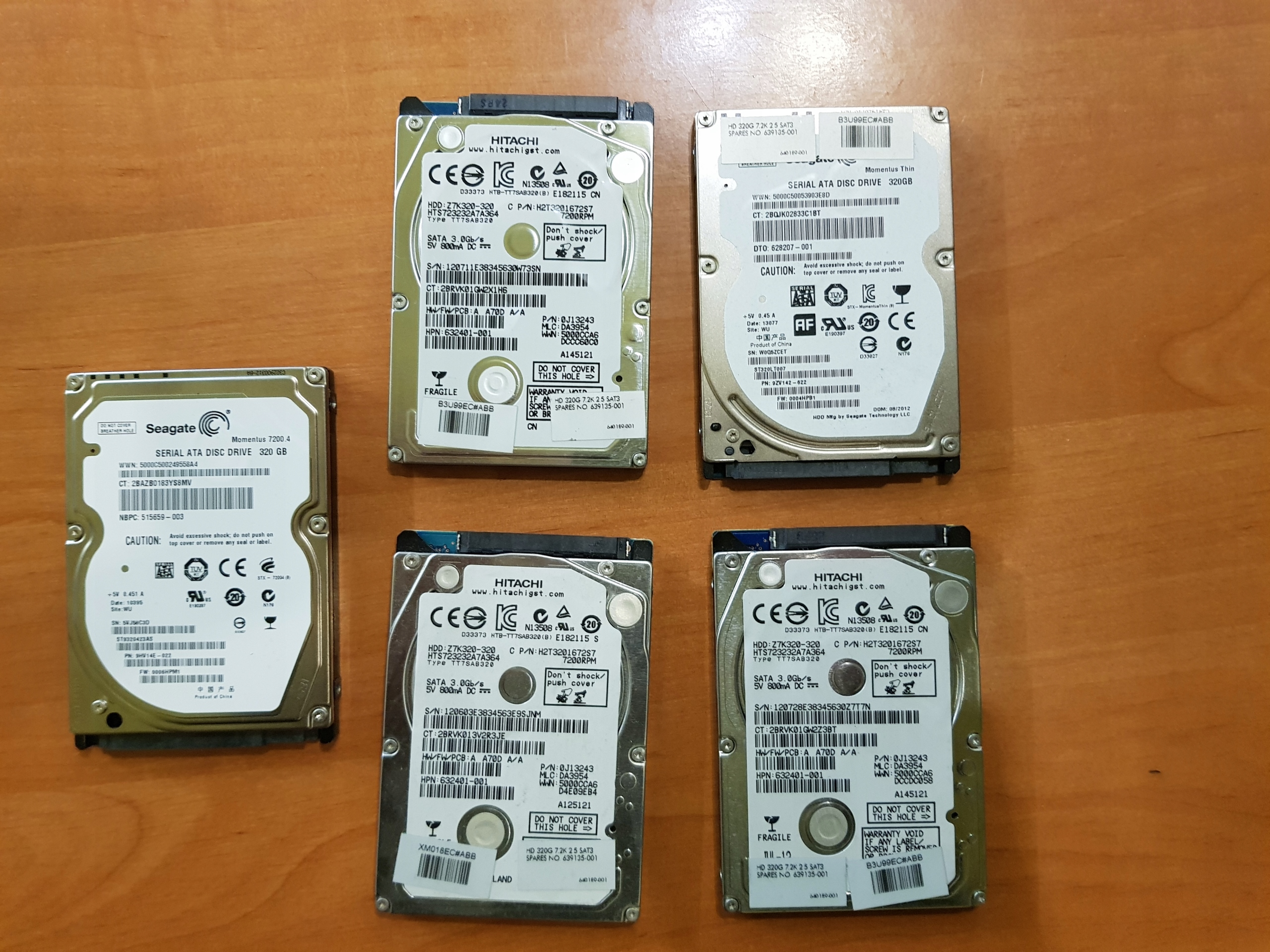 Dysk HDD 320GB 2,5" 7200 obr HGST Seagate itp