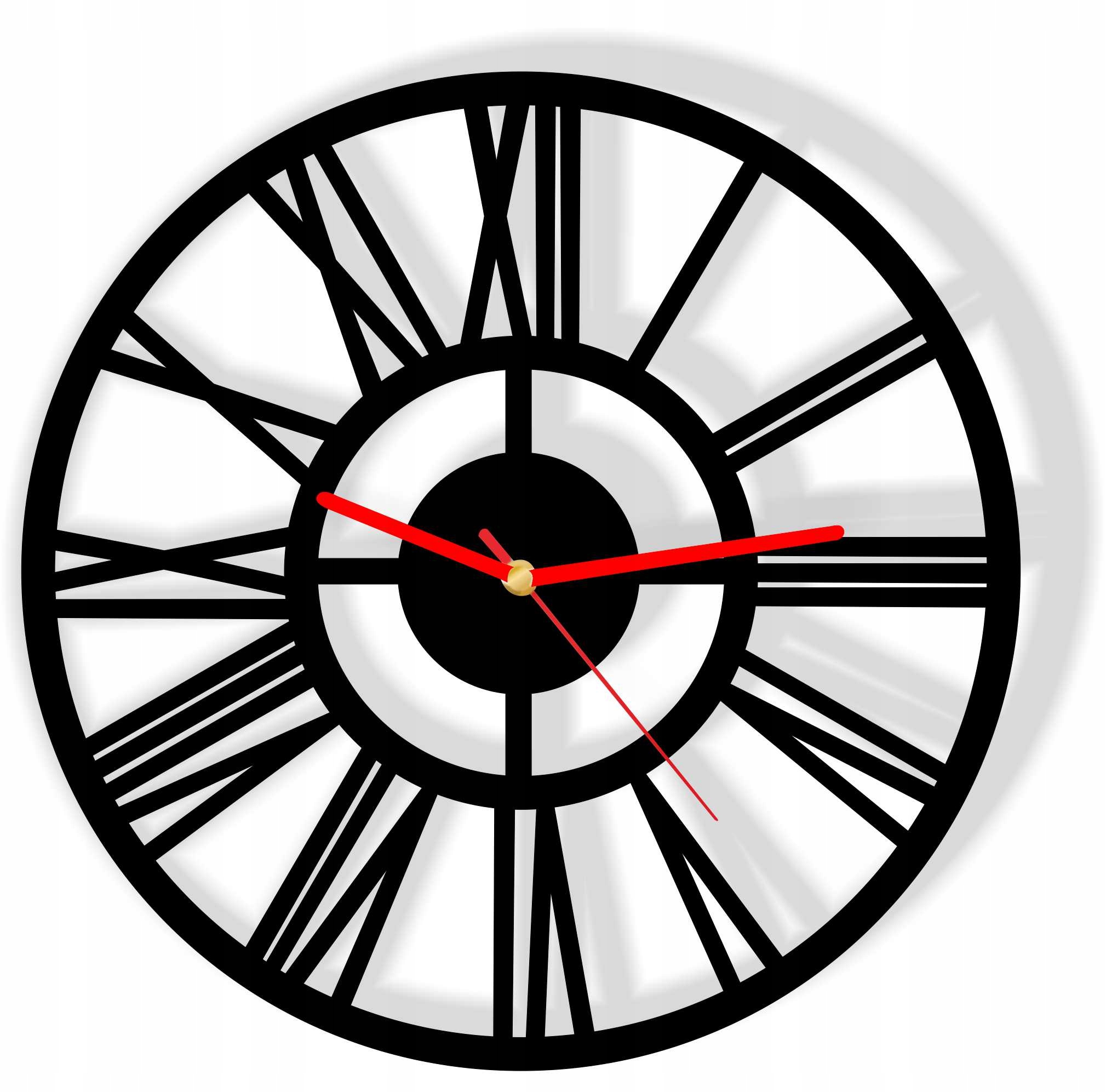 Zegar ścienny RZYMSKI cyfry rzymskie do salonu