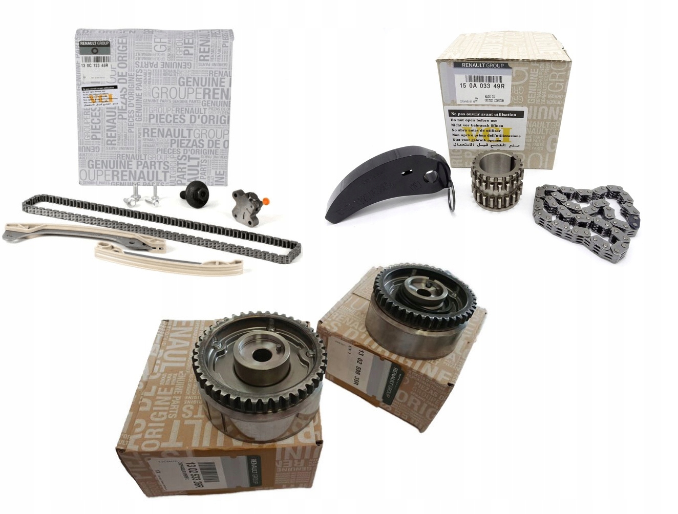 ROZRZĄD KPL GÓRA + DÓŁ ŁAŃCUCH KOŁA FAZ NISSAN 1.2 DIG-S ORYGINAŁ