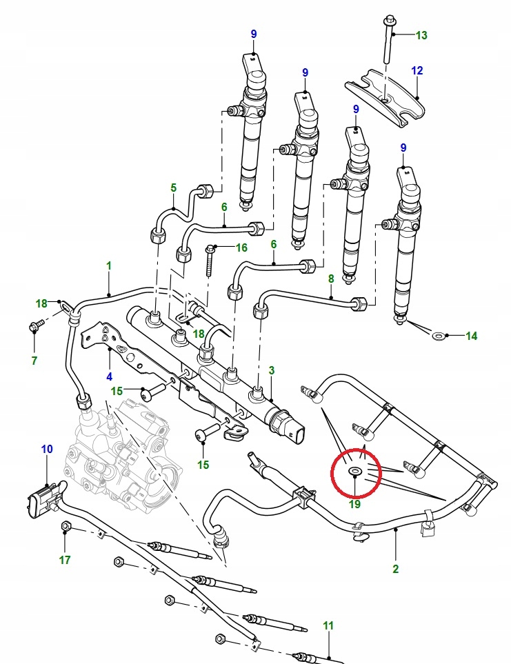Oring przewodów paliwowych Land Rover Range Rover Typ silnika Diesel